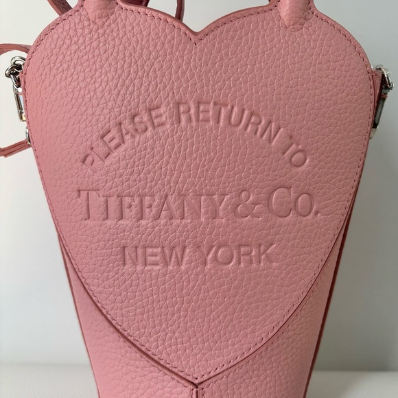 NWOT Tiffany & Co. Rose Pink Heart-Shaped Crossbody Bag - Picture 14 of 14